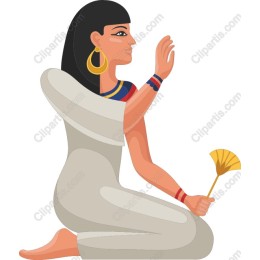Egyptian Goddess in a Serene Pose