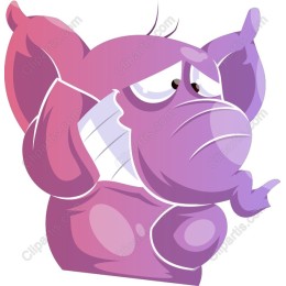 Vibrant Purple Elephant