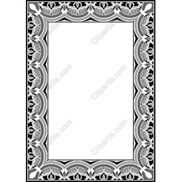 Ornate Black and White Frame