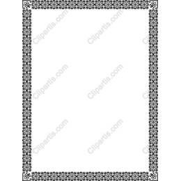 Elegant Black Floral Border
