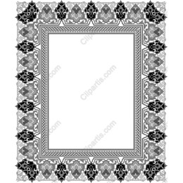 Elegant Monochrome Decorative Border