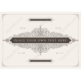 Vintage Ornamental Template - Customizable Elegance