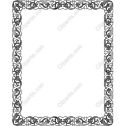 Vintage Floral Decorative Border