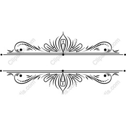 Elegance Bloom: Black and White Decorative Border