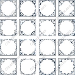 Elegant Ornate Frames Set