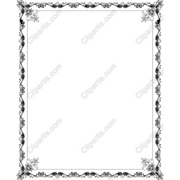 Elegant Black and White Floral Border Frame