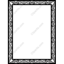 Elegant Ornate Frame in Black and Silver