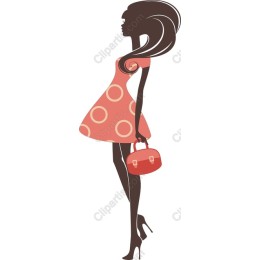 Elegant Fashion - Woman in Polka Dot Dress