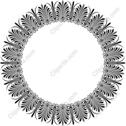 Elegant Black and White Floral Frame
