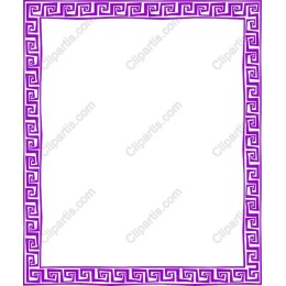 Purple Greek Key Border