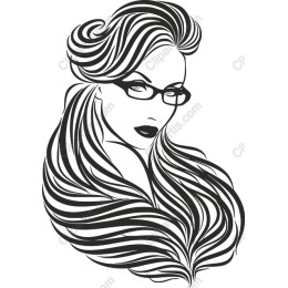 Elegant Woman in Black and White