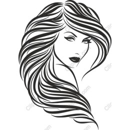 Elegant Woman with Flowing Hair