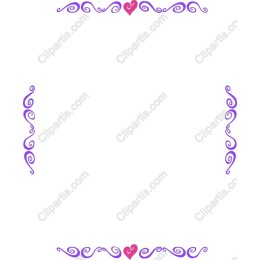 Elegant Swirls and Hearts Frame
