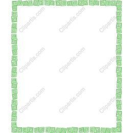 Whimsical Green Spiral Border