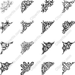Elegant Decorative Corner Flourishes Set