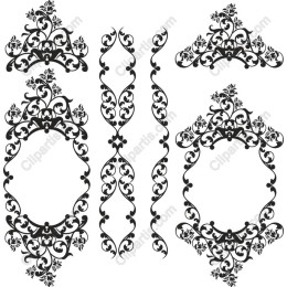 Ornate Vintage Floral Frames & Flourishes