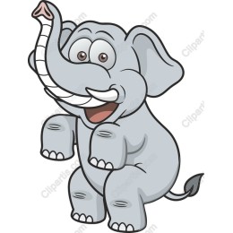 Happy Cartoon Elephant