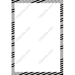 Stylish Black and White Striped Border