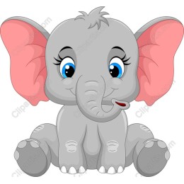 Charming Gray Elephant