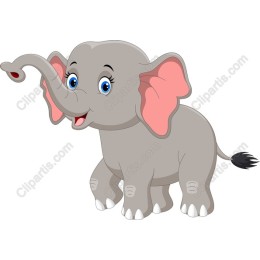 Cheerful Cartoon Elephant