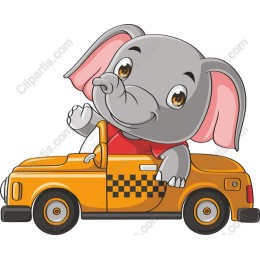 Cheerful Elephant Taxi