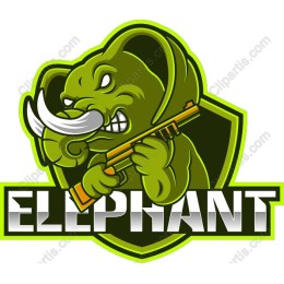 Fierce Elephant Clipart