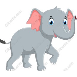 Cheerful Cartoon Elephant
