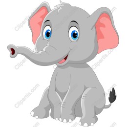 Cheerful Cartoon Elephant