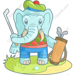 Golfing Elephant
