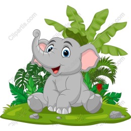 Charming Cartoon Elephant