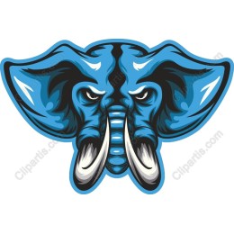Fierce Blue Elephant