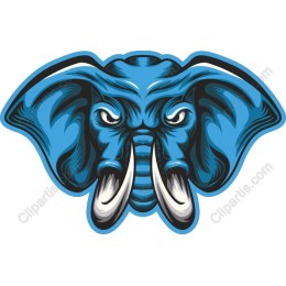 Fierce Blue Elephant