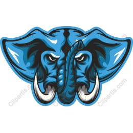 Blue Fierce Elephant
