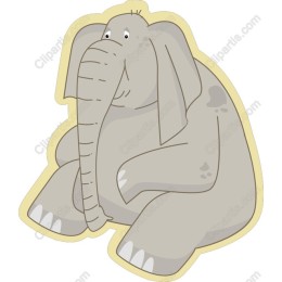 Playful Cartoon Elephant