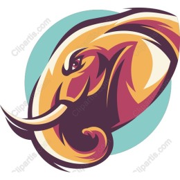 Vibrant Elephant Head
