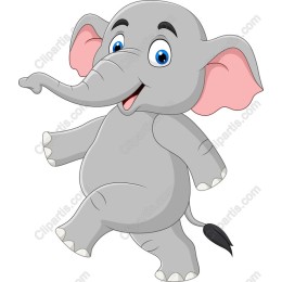 Playful Cartoon Elephant