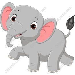 Cartoon Playful Elephant