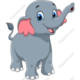 Playful Cartoon Elephant