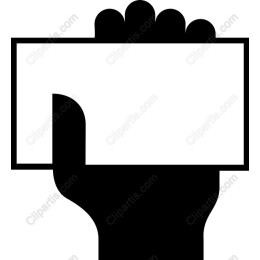 Hand Holding Blank Card