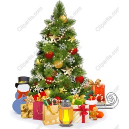 Christmas Tree and Gifts Festive