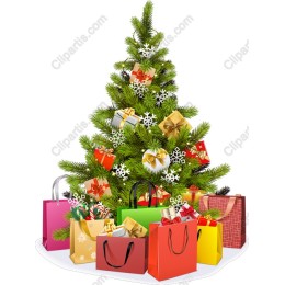 Festive Christmas Tree with Gifts