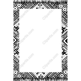 Black-and-White Tribal Frame