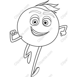 Cheerful Running Character
