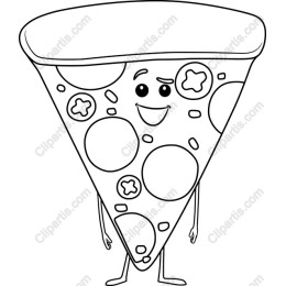 Cartoon Pizza Slice