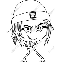 Playful Beanie-Wearing Character