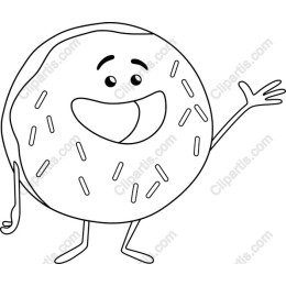 Cheerful Donut Character