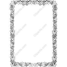 Elegant Vine and Grape Border