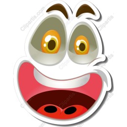 Playful Cartoon Smiling Face