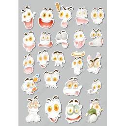 Animated Emoticons Set: 30 Unique Cartoon Expressions