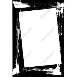 Black Brush Stroke Frame